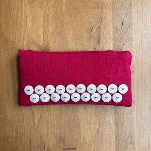 One-of-a-kind Red Hemp Hand Clutch